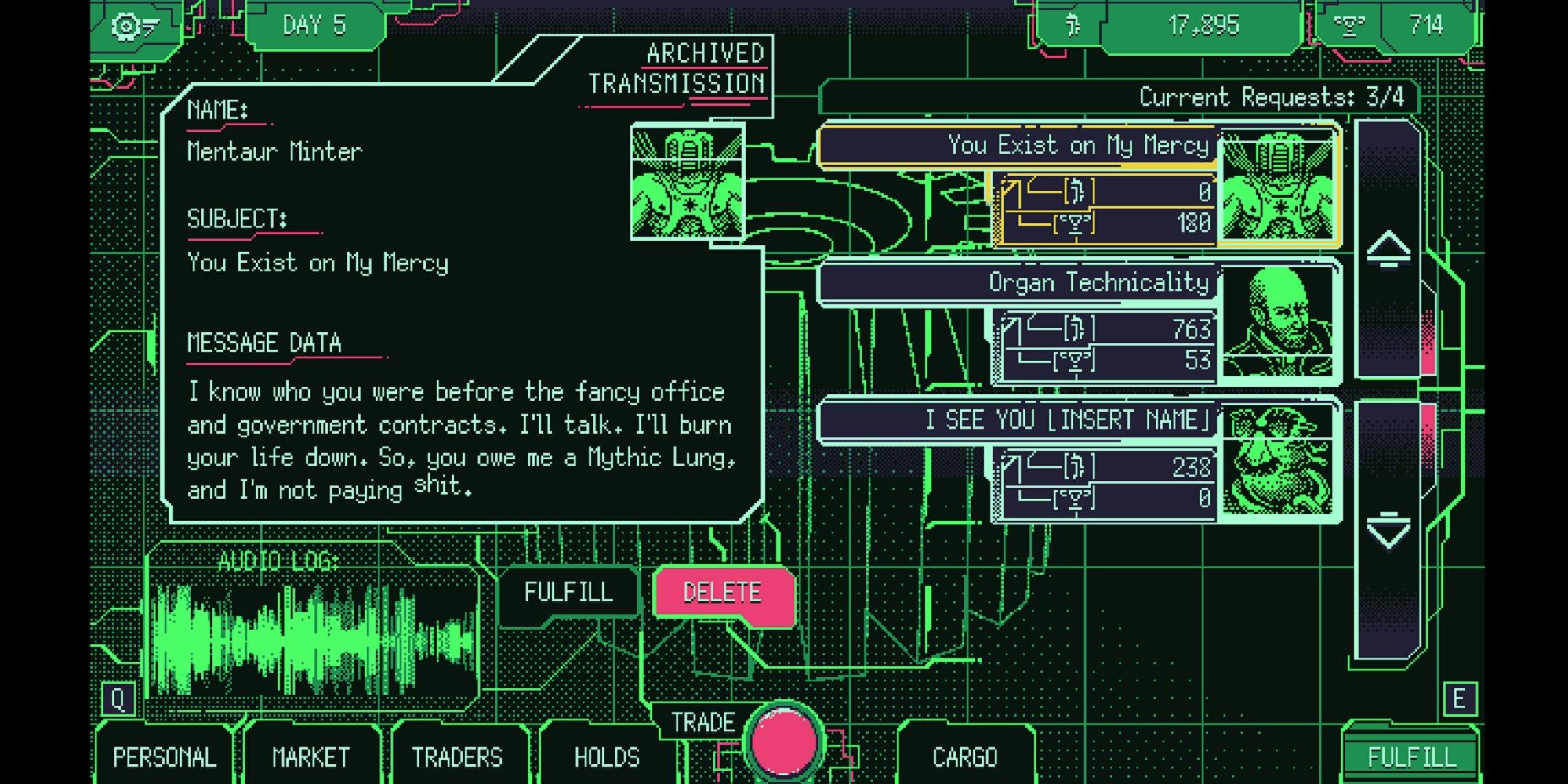 I Tried To Play Space Warlord Organ Trading Simulator As A Philanthropist