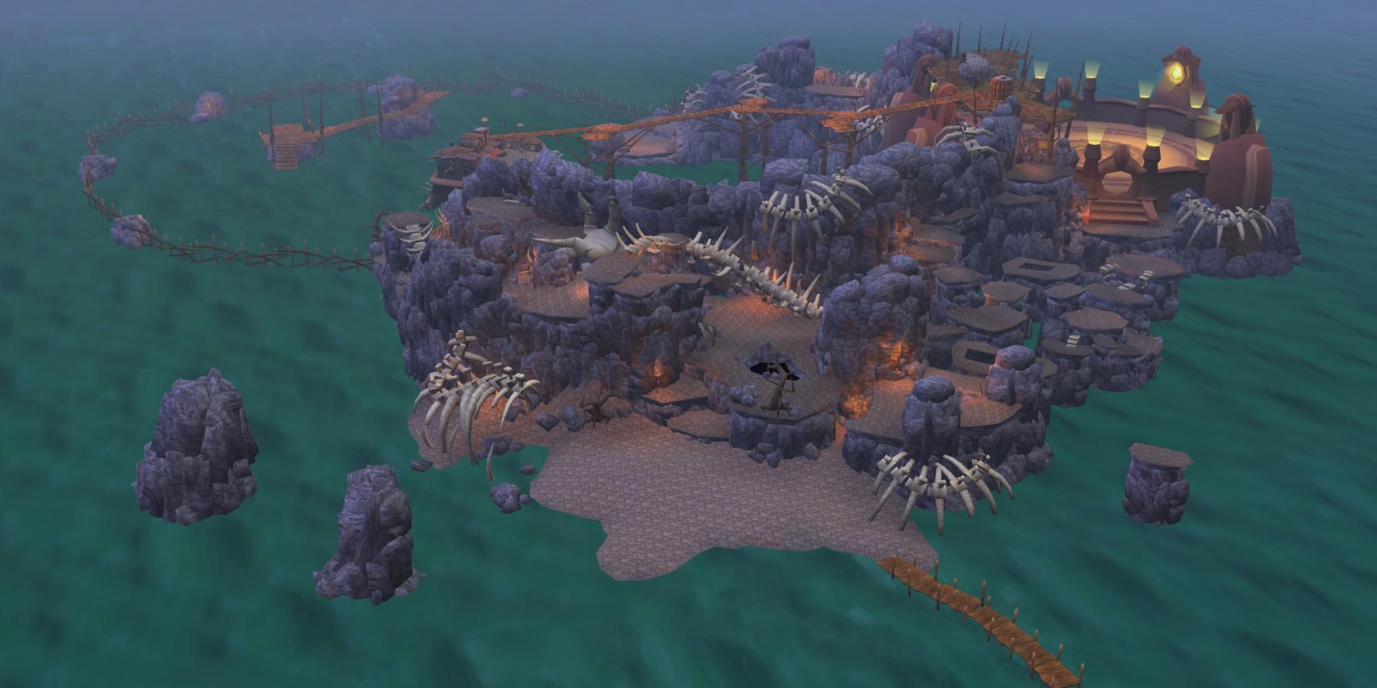 Screenshot of Misty Island from afar