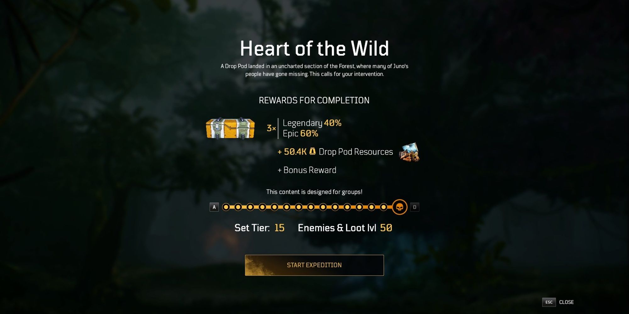 Outriders Heart of the Wild Updated Rewards