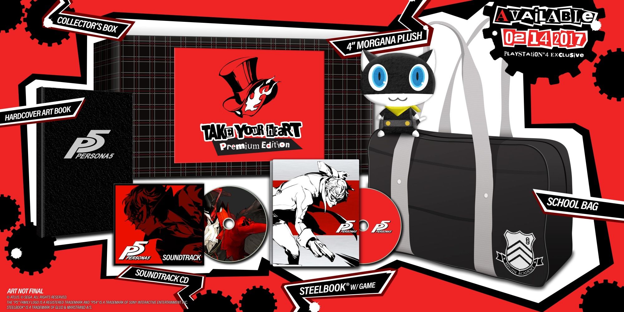 Persona 5 Collectors Edition with Shujin Academy Bag