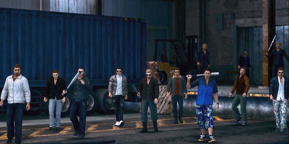 A picture of Lost Judgement's gang known as the "RK"