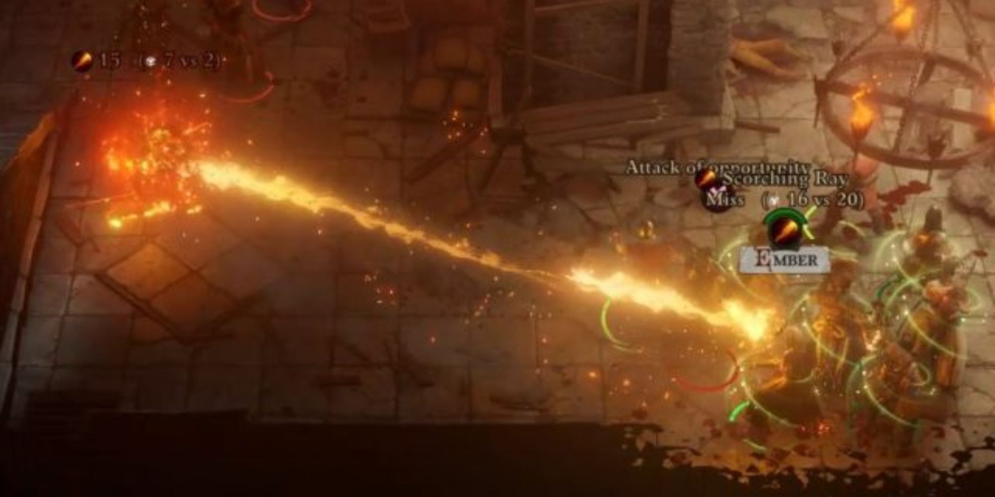Scorching-Ray-Spell-in-Combat-Ember-Companion-Build-Pathfinder-WotR-640x385