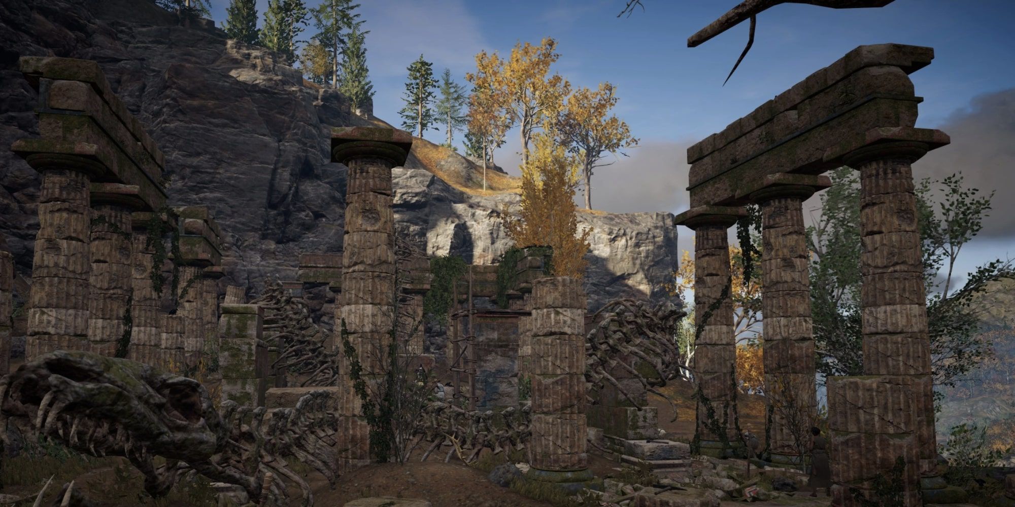 Assassin's Creed Odyssey Skeleton rumoured to be Python at Snake Temple