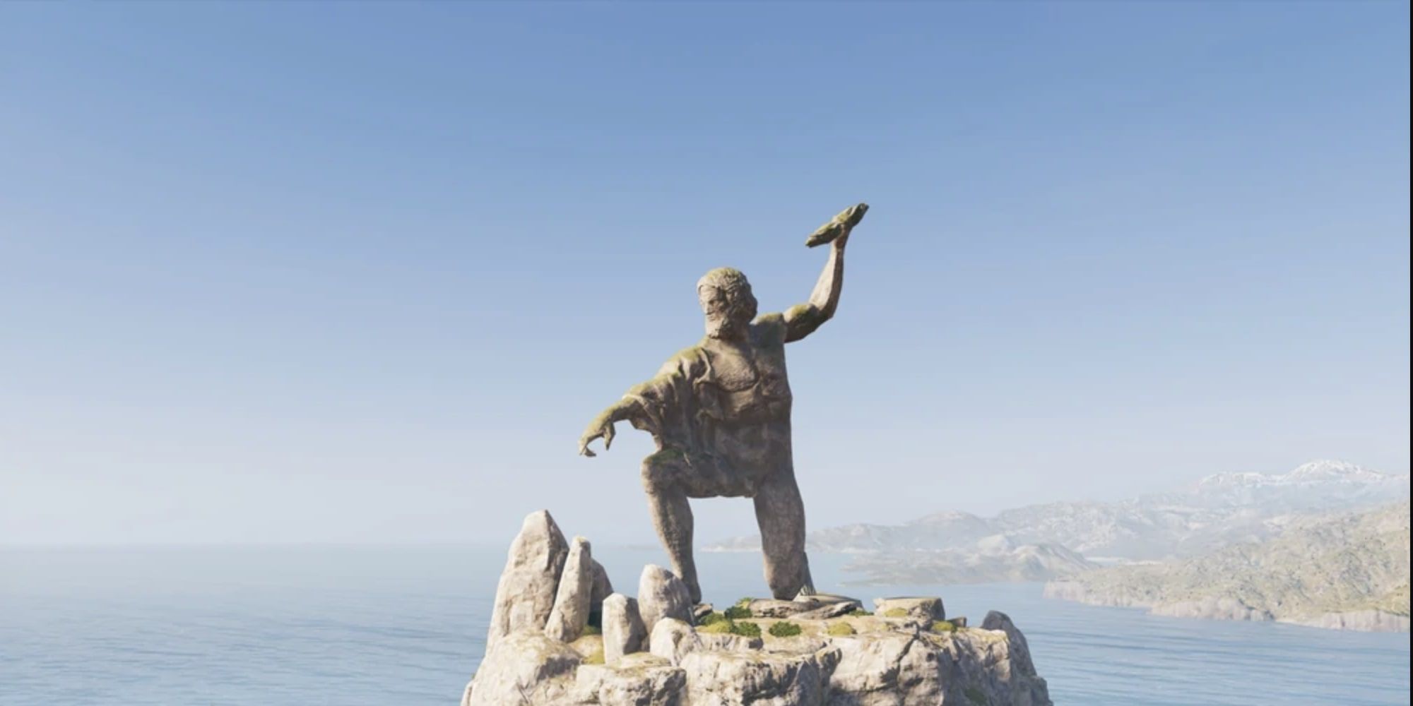 Assassin's Creed Odyssey Lightning Zeus statue in Kephallonia