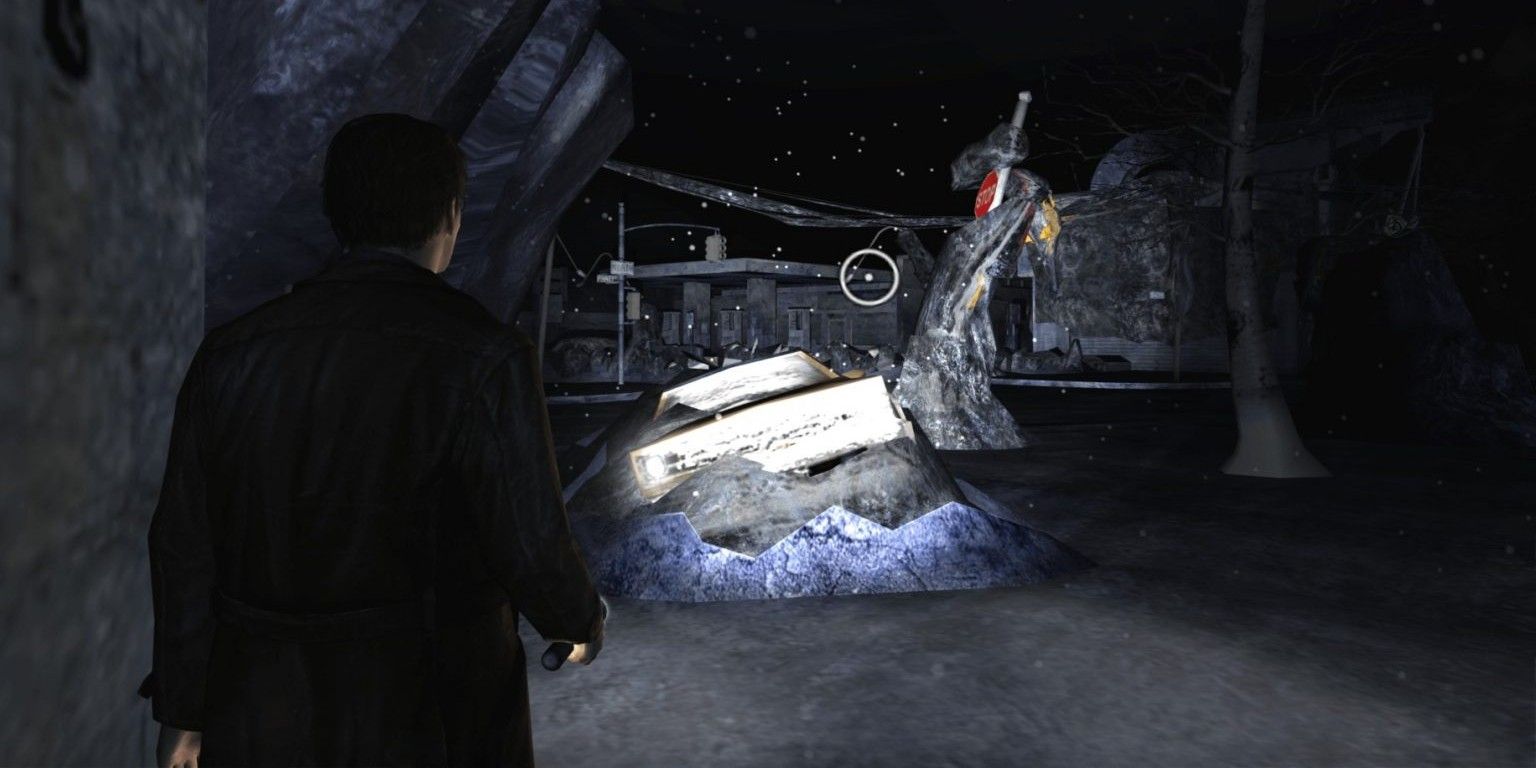Silent Hill Shattered Memories Harry Mason town at night