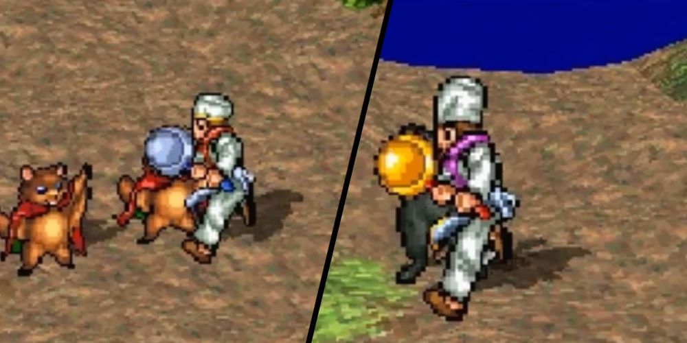 Suikoden's Antonio and Leonard using their Frying Pan weapons