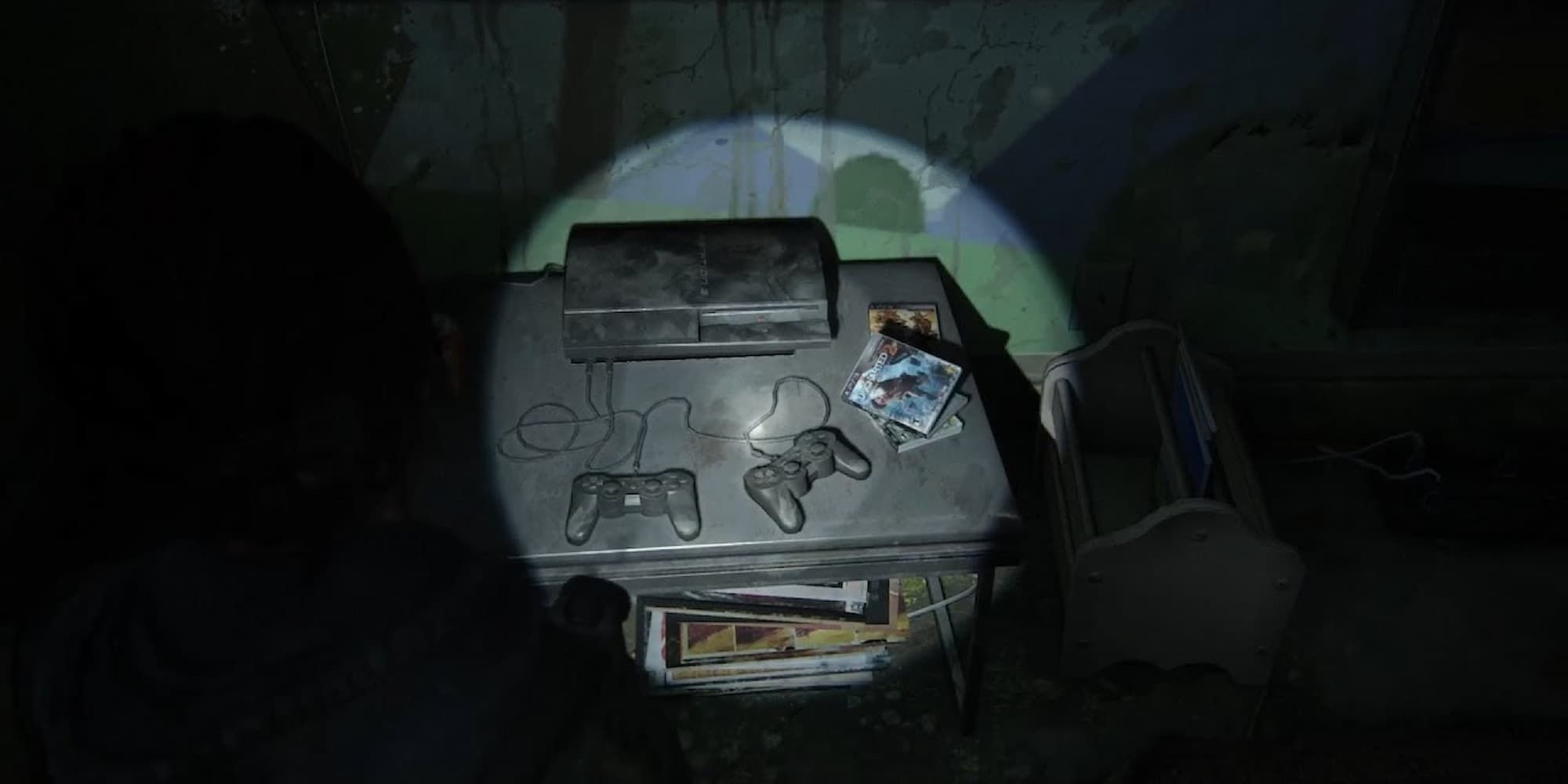 TLOU 2 PS3 with some games nearby