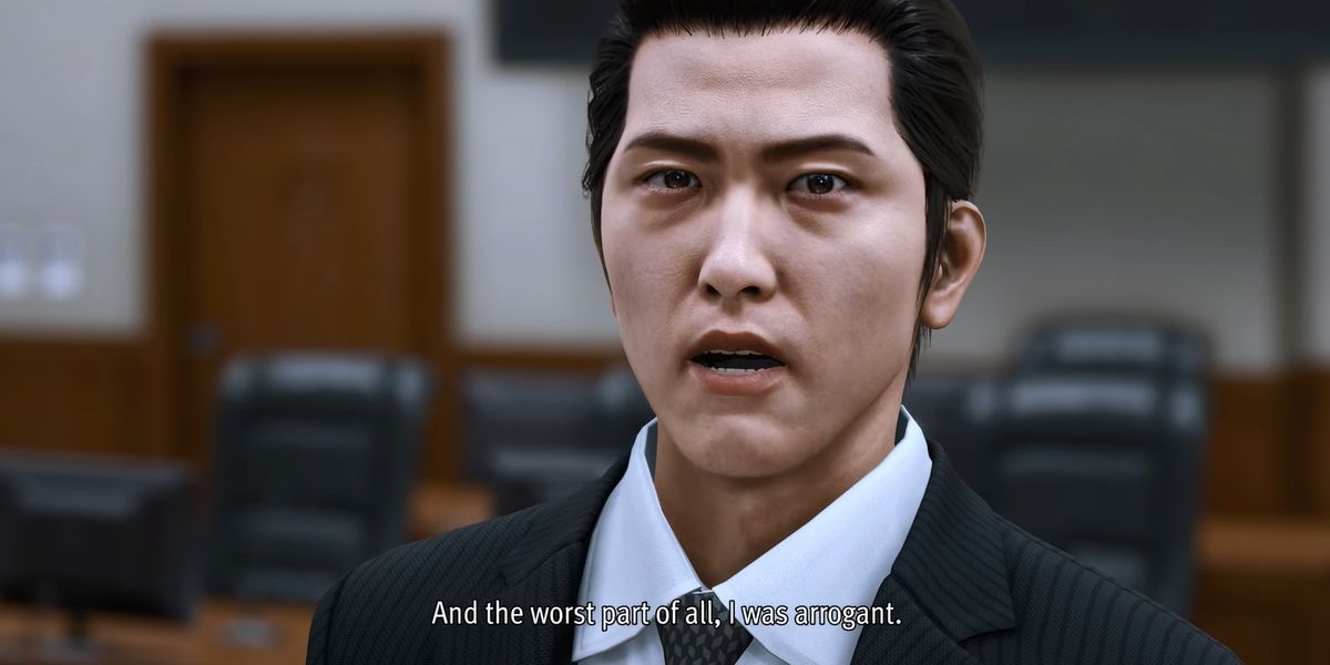 Takano (from Lost Judgement) admitting that he had been arrogant 