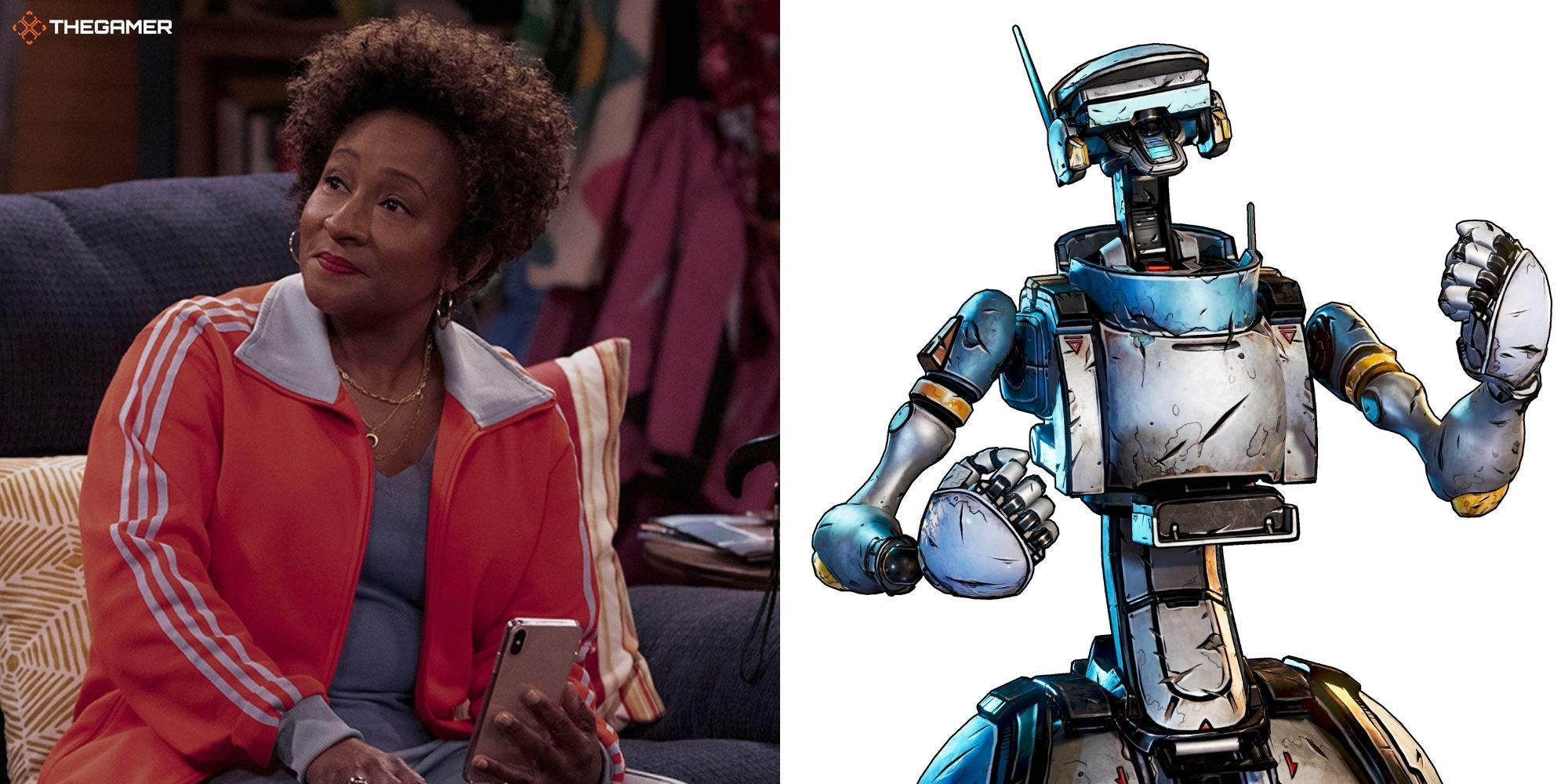 Wanda Sykes on left, Frette from Tiny Tina's Wonderlands on right