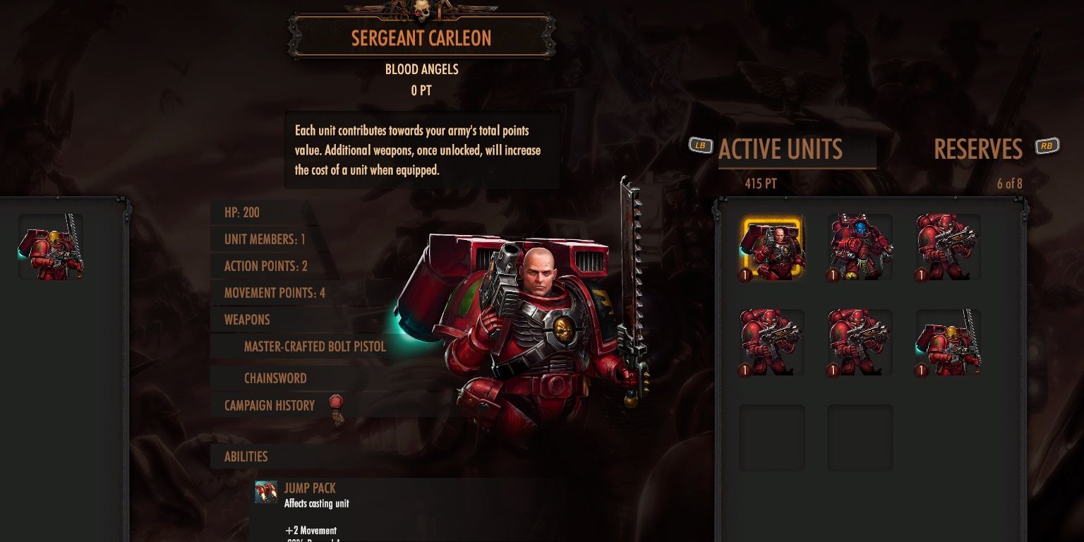 army management in warhammer 40k battlesector