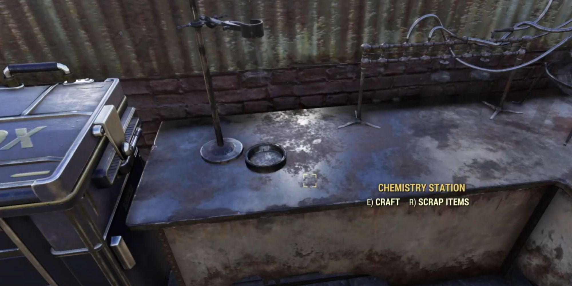 Preparing to craft at a Chemistry Station in Fallout 76.