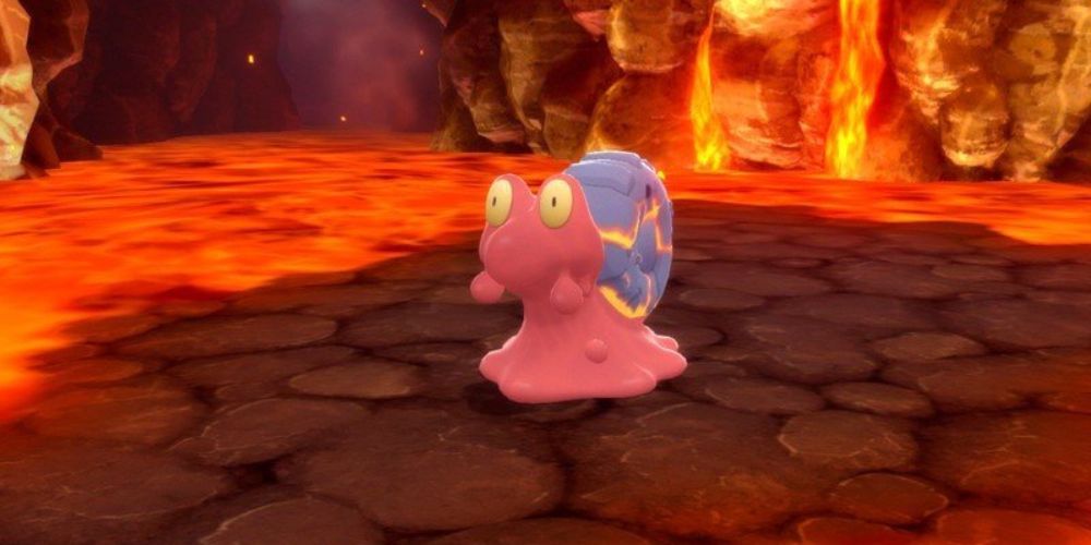 Magcargo in a volcano ready to use heat wave