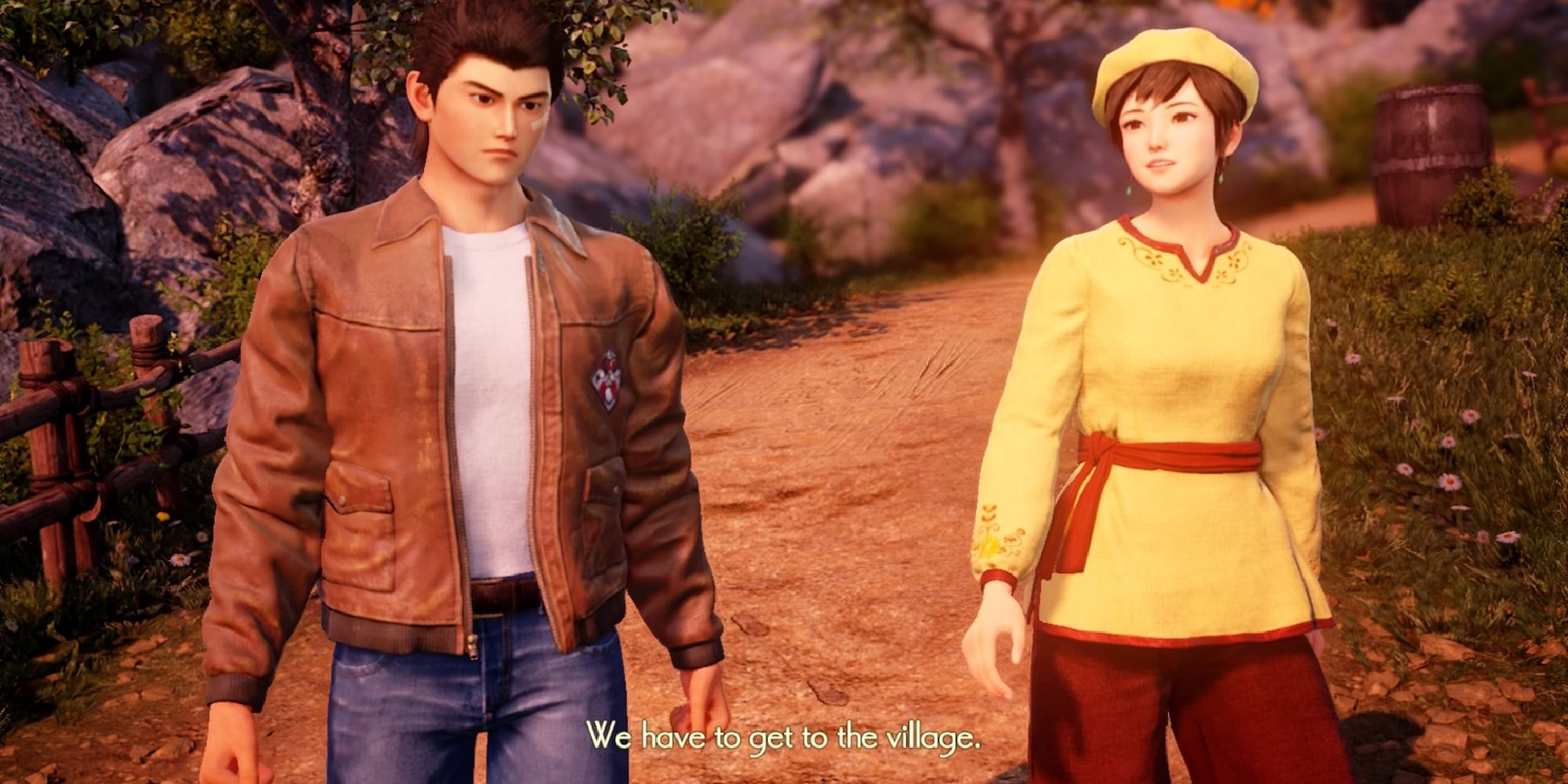 Shenhua tells Ryo that they have to get to Bailu Village in Shenmue 3