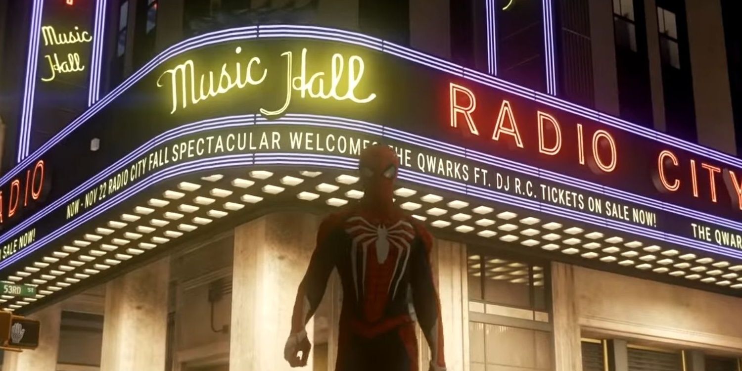 Spider-Man visits Radio City Music Hall