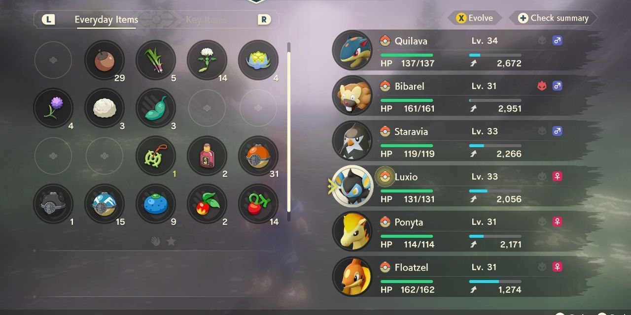 Evolving Pokemon in Pokemon Legends: Arceus