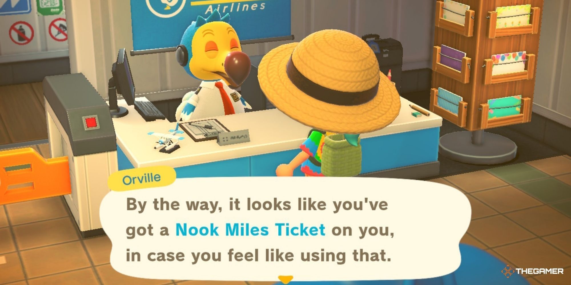 Animal Crossing New Horizons - Player talking to Orville