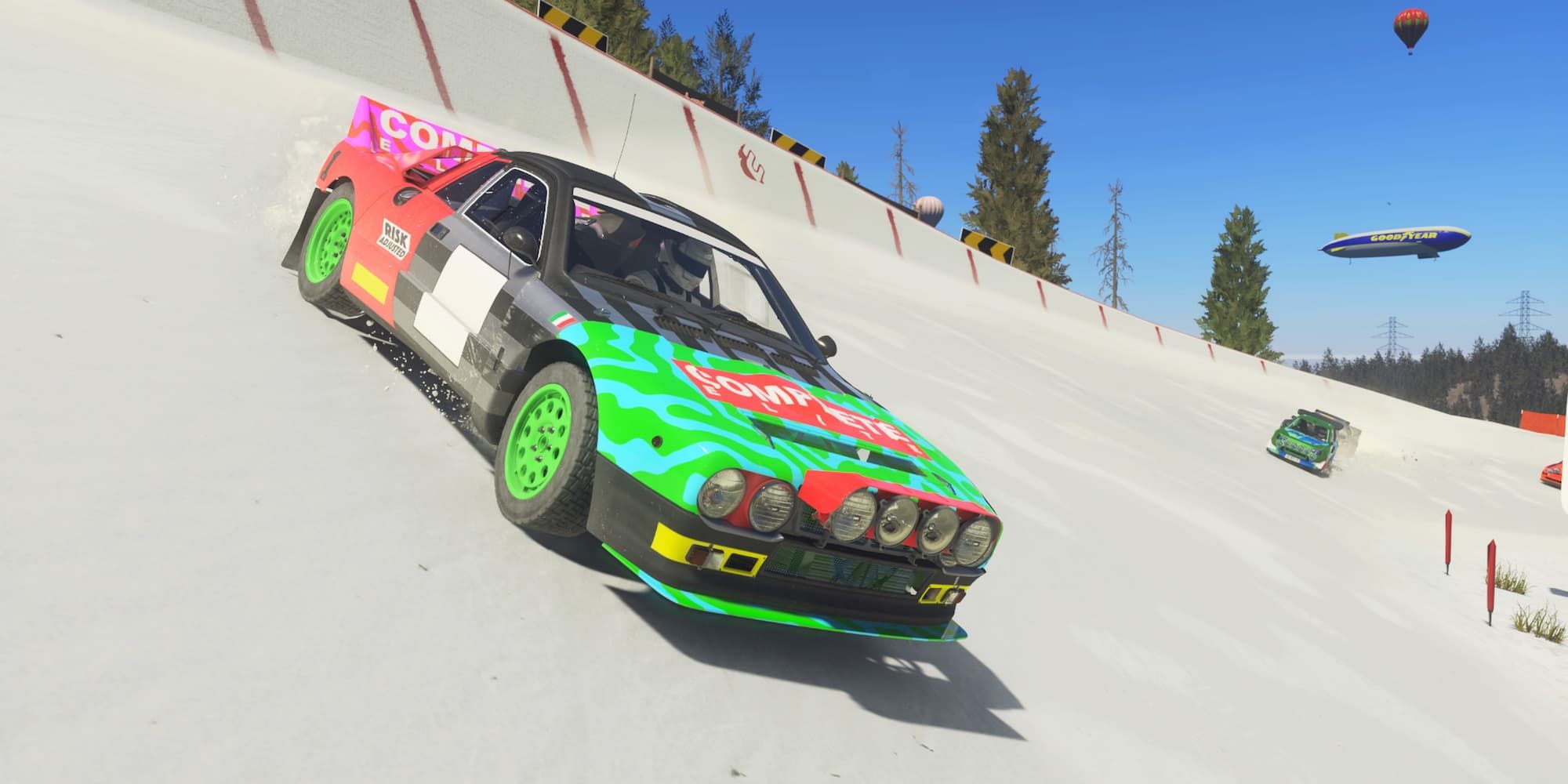 A Lancia 037 on a banked curve