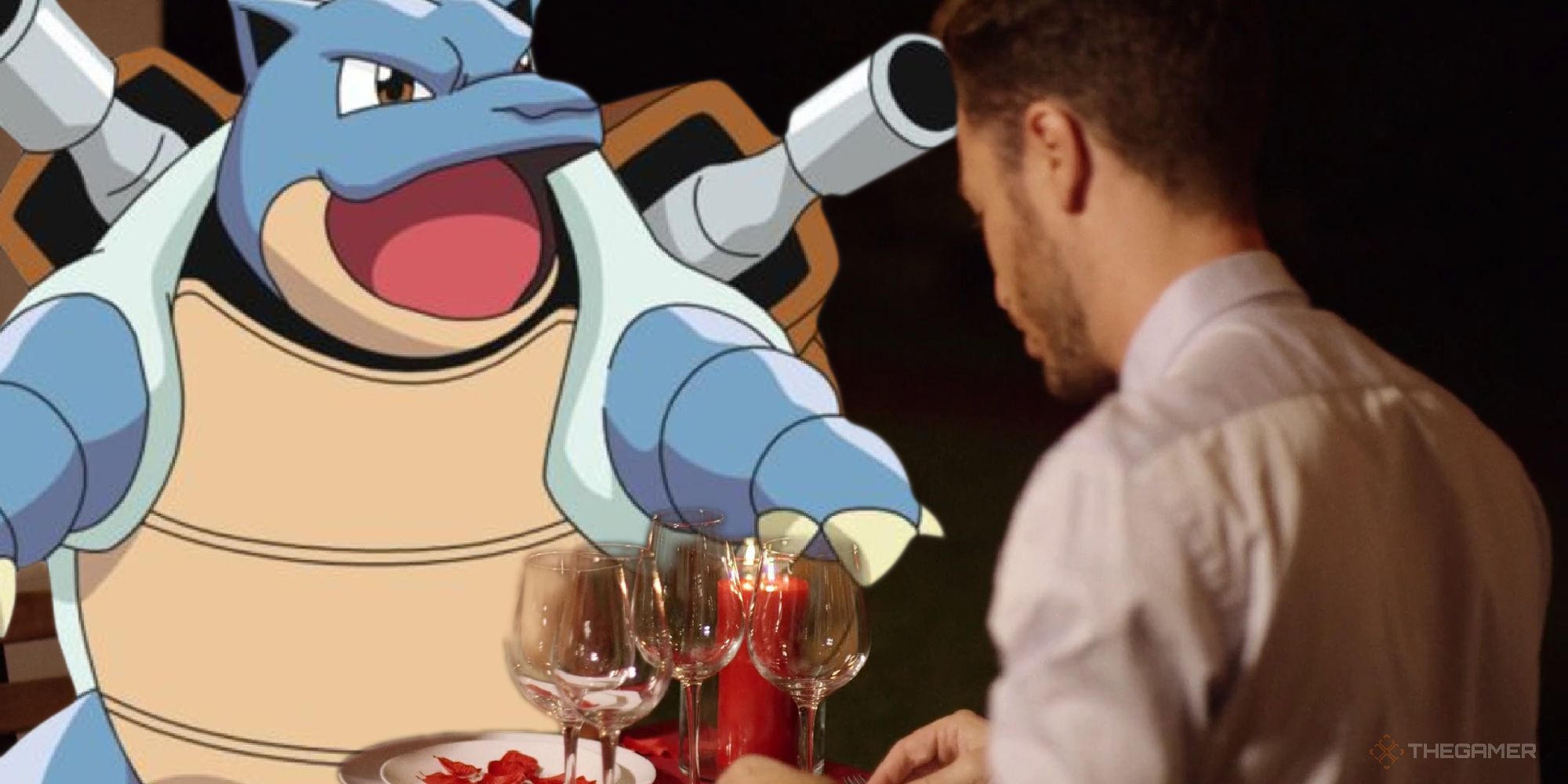 Taking Blastoise on a date in Pokemon