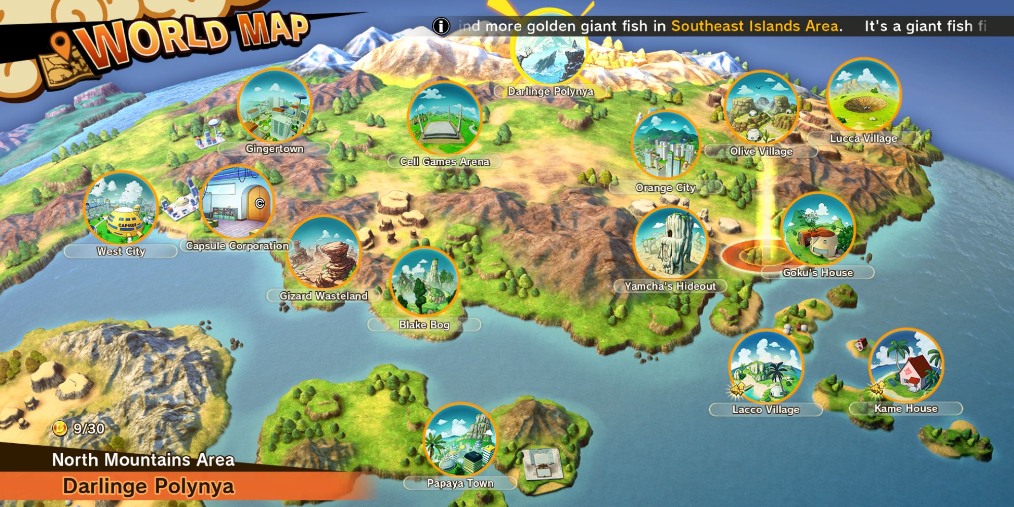 Dragon Ball Z Kakarot Screenshot Of Darlinge Polynya Map