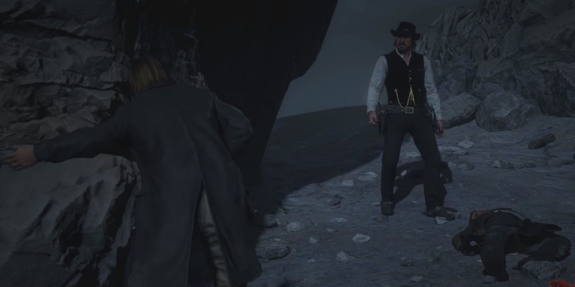 Dutch Standing Over Arthur's Body