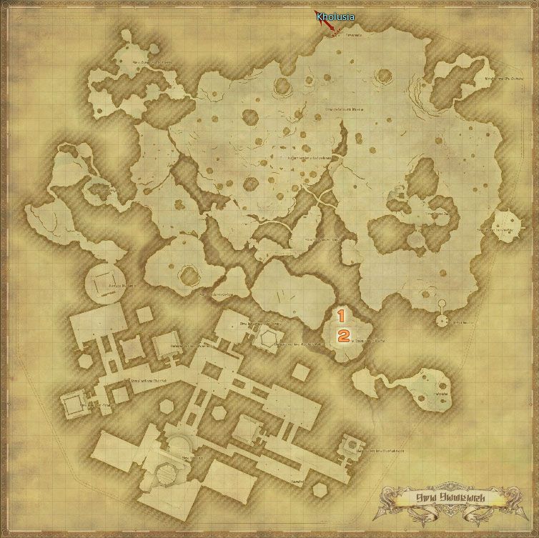 FF14 map of the tempest FATE spawns
