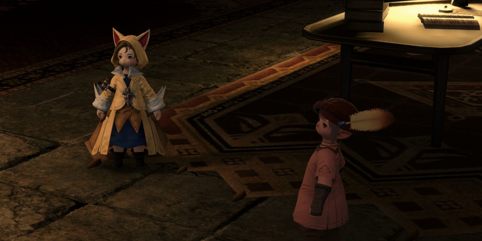 Krile and Tataru in Final Fantasy 14
