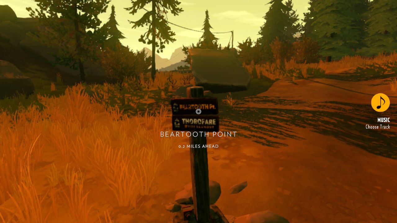 Firewatch - Beartooth Point trail marker