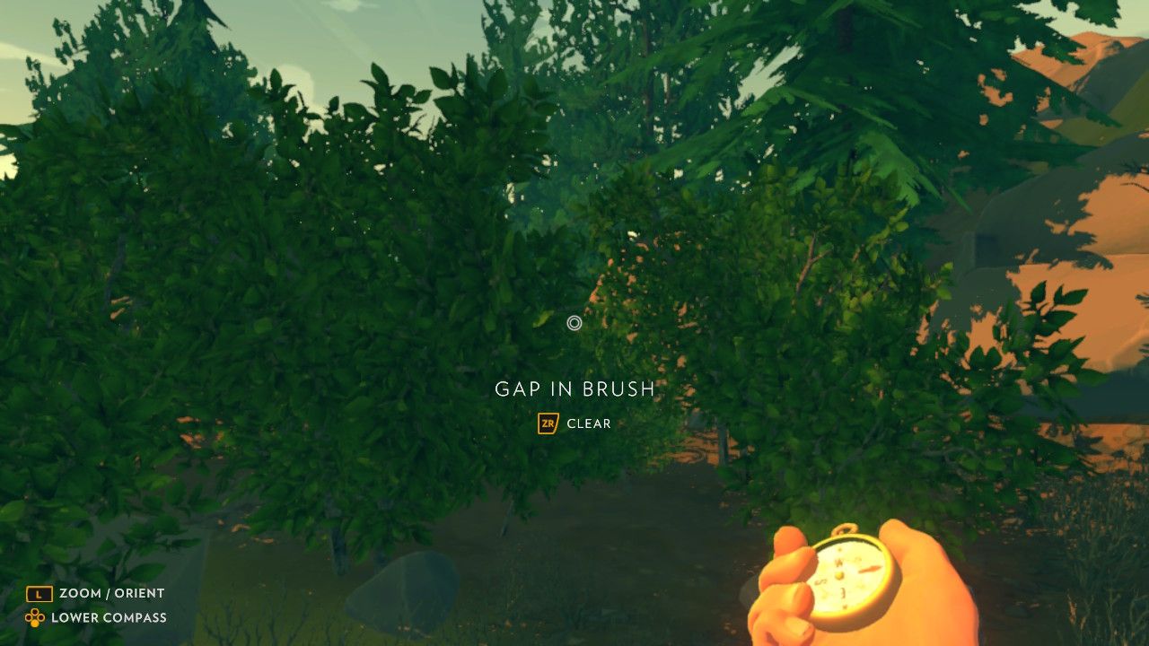 Firewatch - Gap in brush