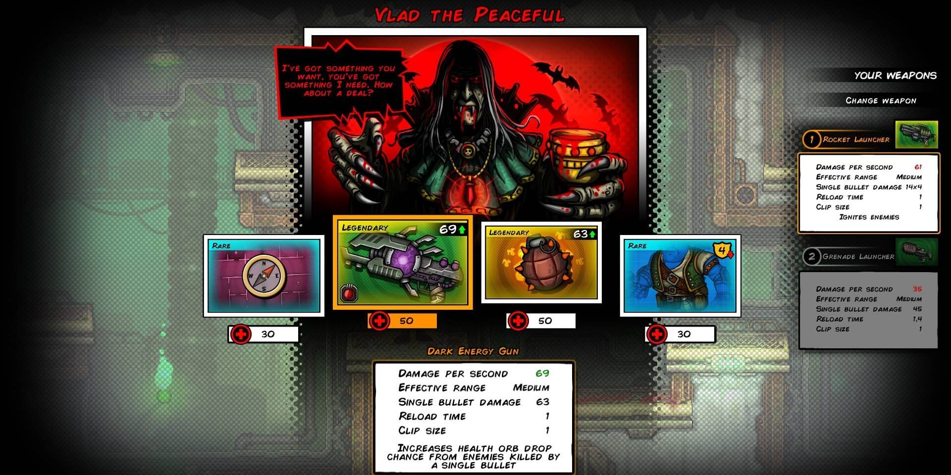 Fury Unleased Dark Energy Gun in the selection menu