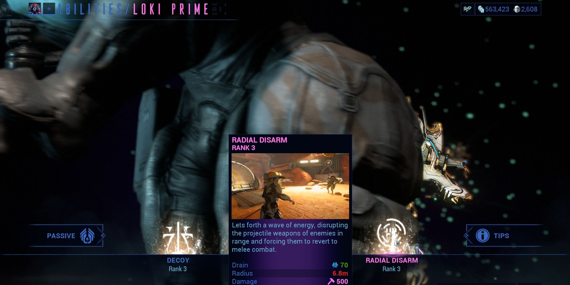 Loki's Radial Disarm Ability
