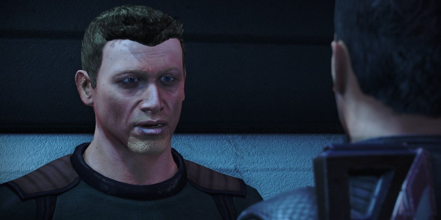 Shepard talking to Conrad Verner in Mass Effect
