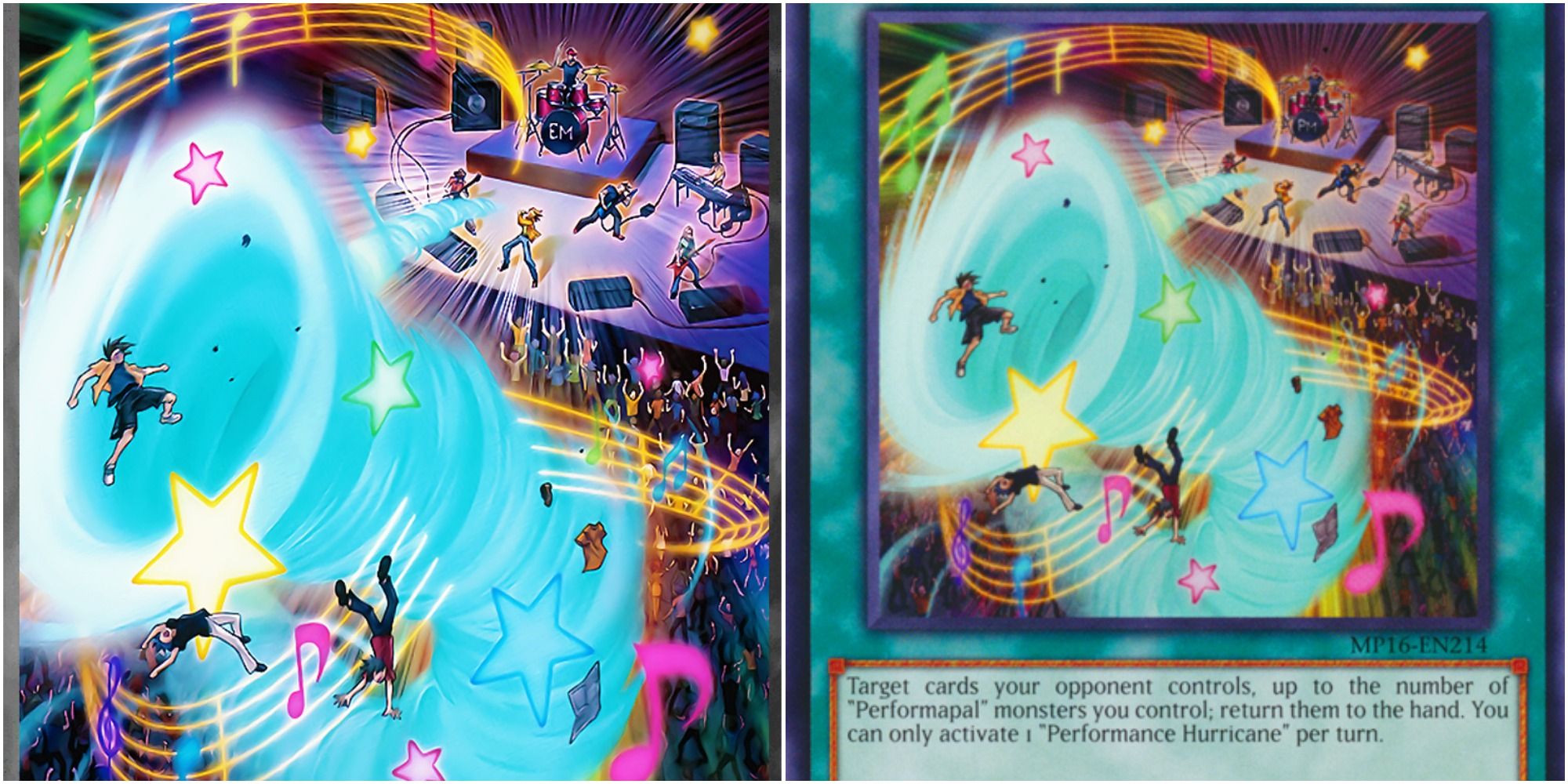 Performance Hurricane card art and text