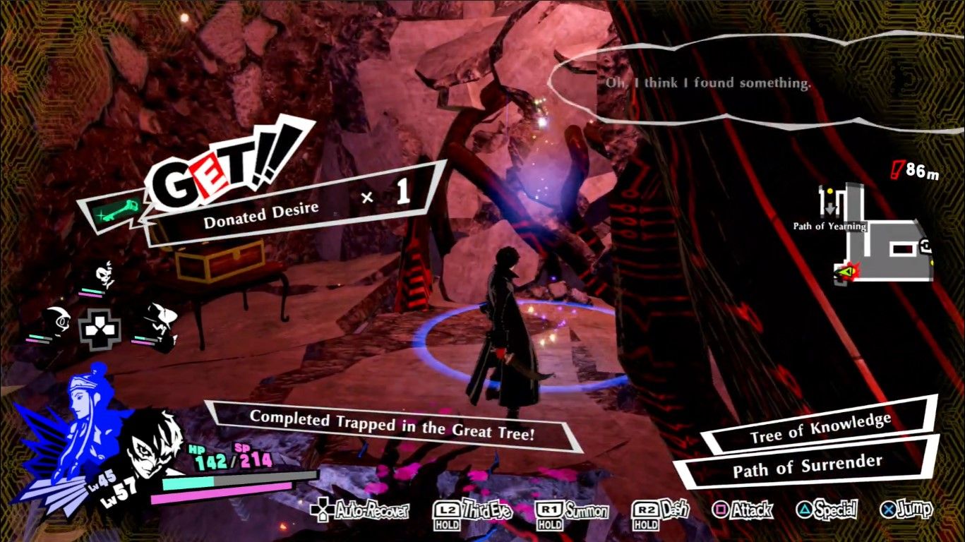 Persona 5 Strikers donated desire in the Tree of Knowledge