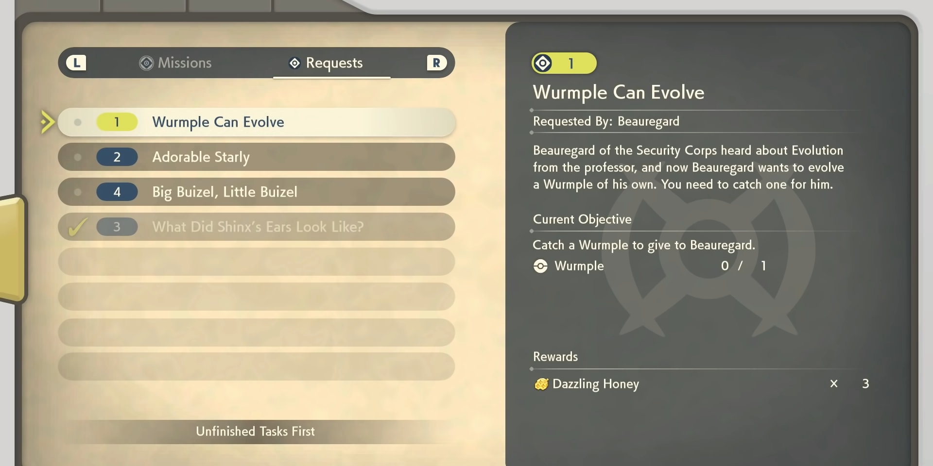Quests in Pokemon Legends: Arceus