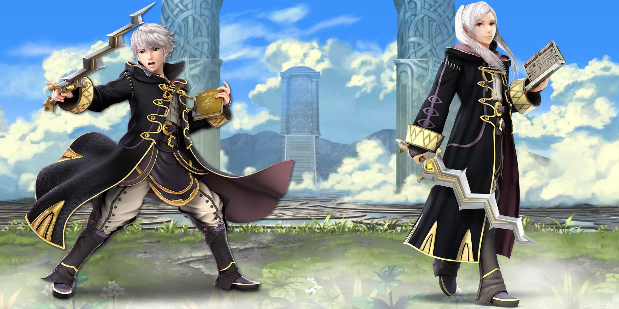 Robin as a male and female from Fire Emblem