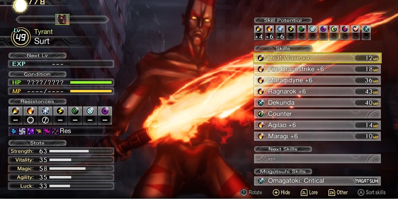 SMT5 Surt stat screen after using Spyglass