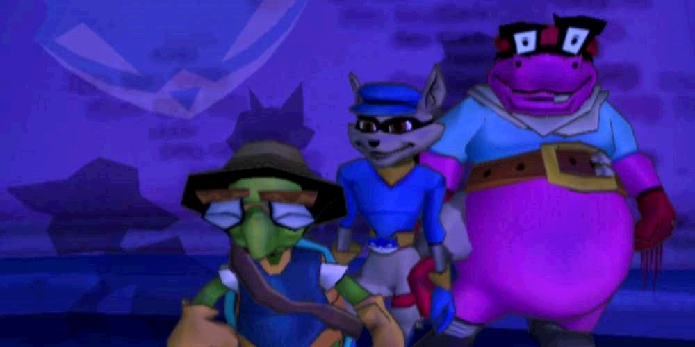 Sly Cooper, Bentley, and Murray from Sly 2: Band of Thieves.