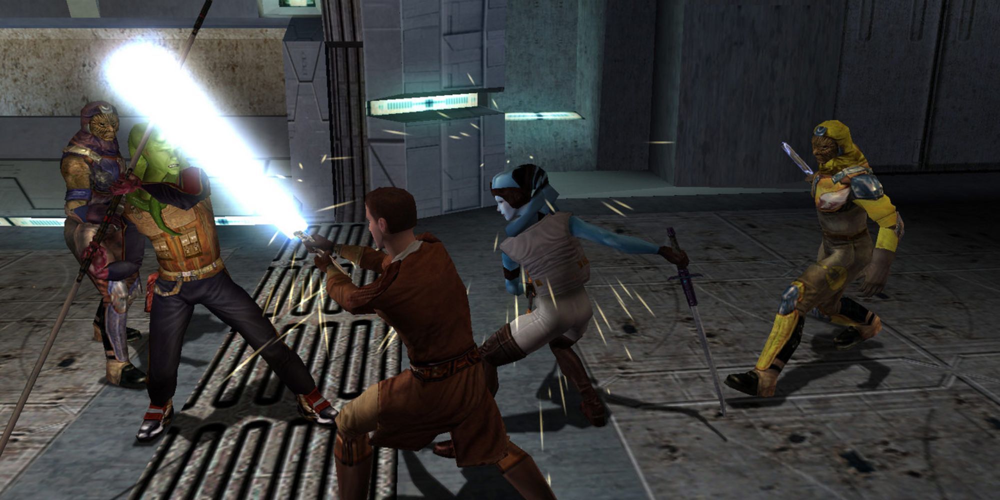 Star Wars KOTOR Party fighting Thugs