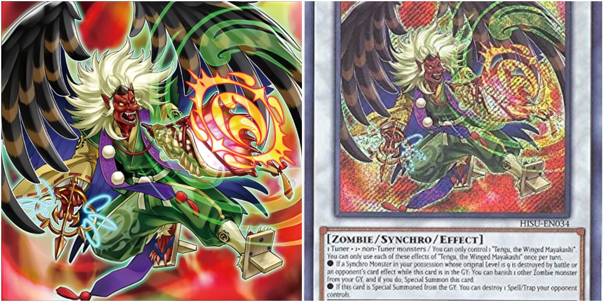 Tengu, the Winged Mayakashi card art and text