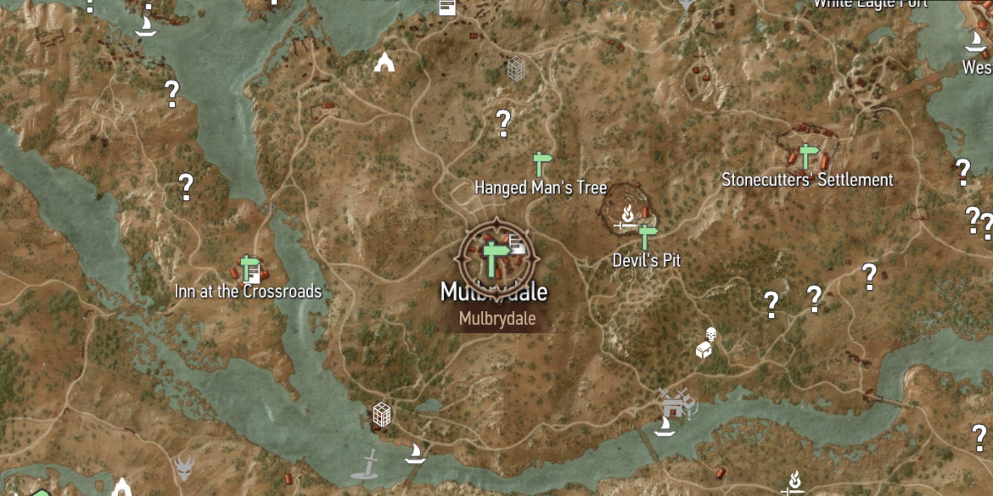 The Witcher 3 Screenshot Of Mulbrydale Map Location