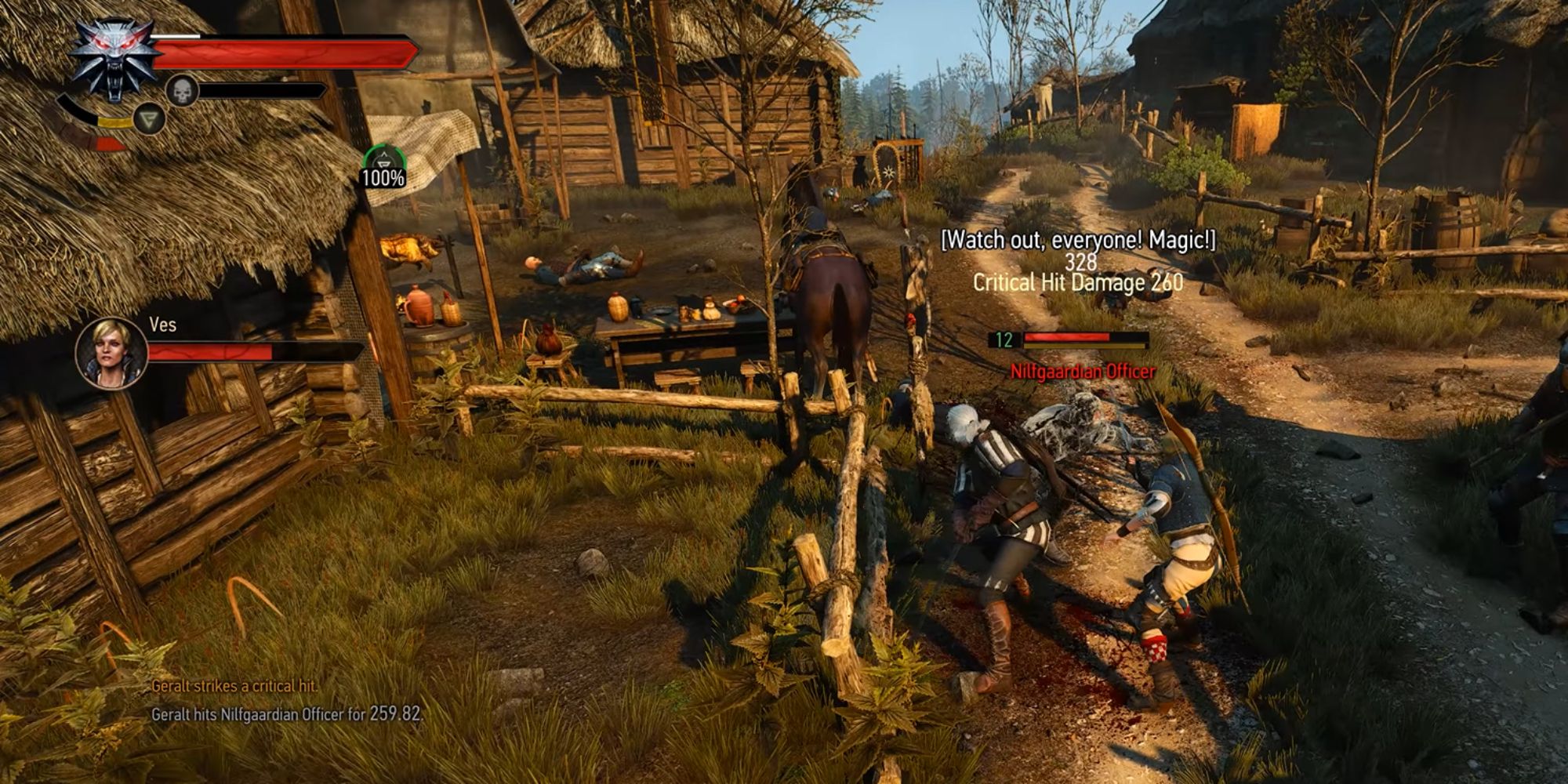 The Witcher 3 Screenshot Of Geralt Saving Ves