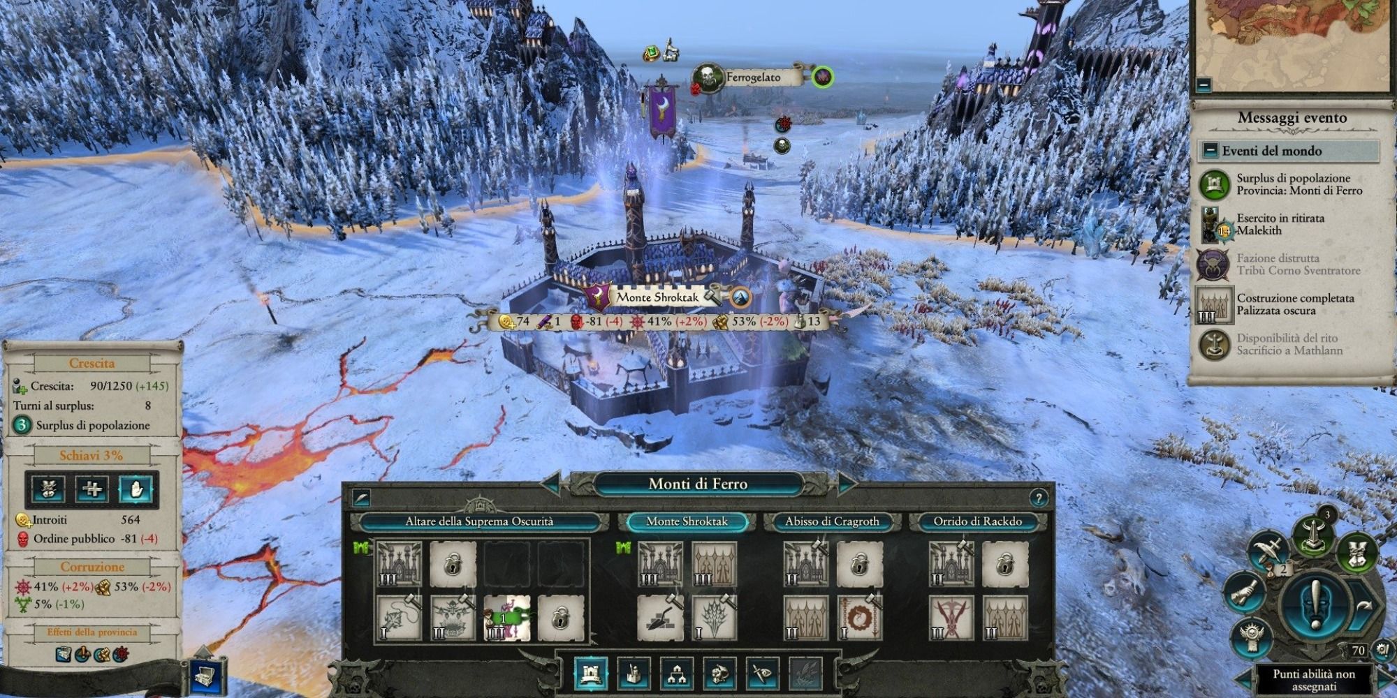 Total War Warhammer 2 Settlement Menu