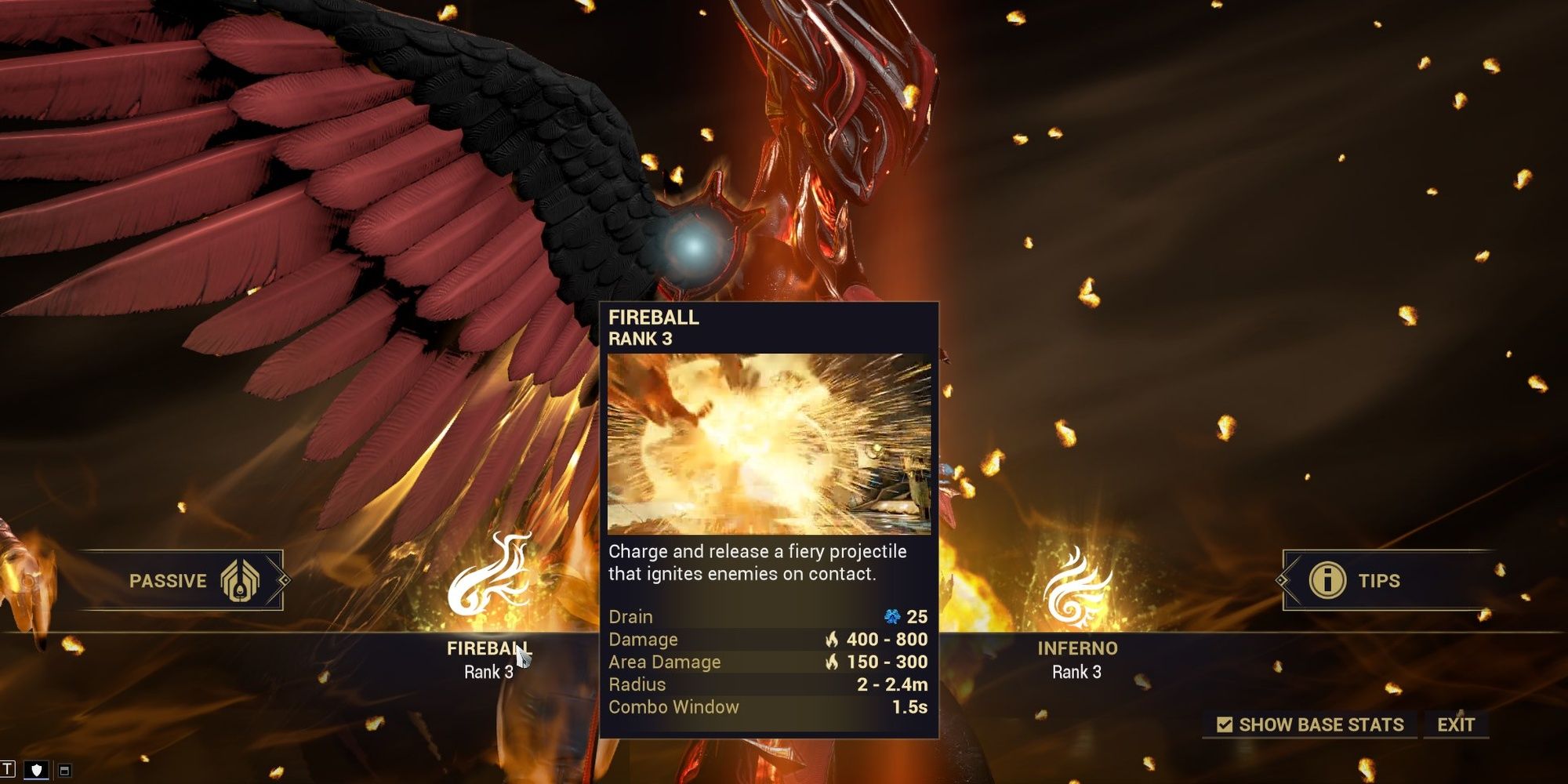 Warframe Ember Fireball Ability