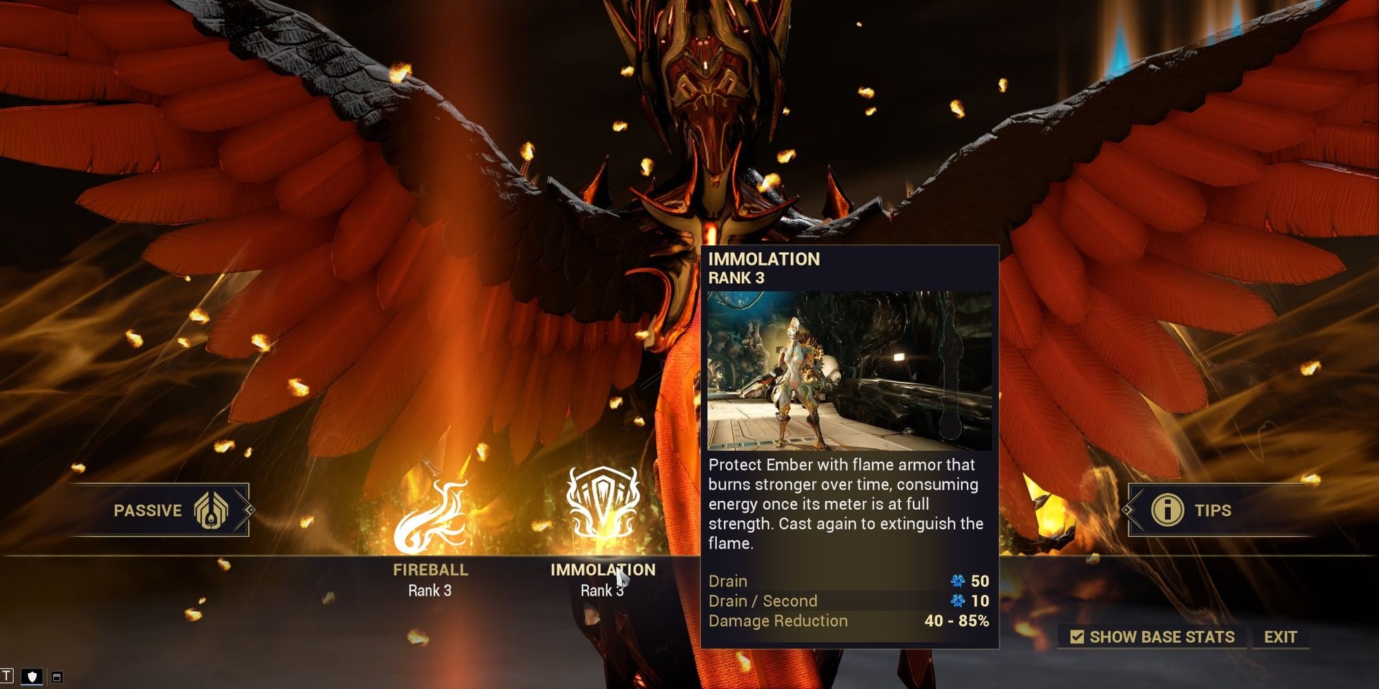 Warframe Ember Immolation Ability