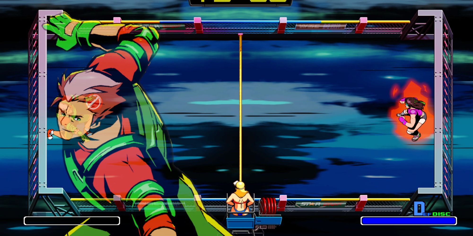 Windjammers 2: Biaggi performing his Power Toss