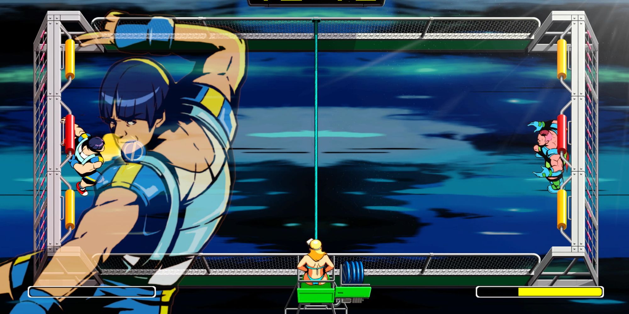 Windjammers 2: Ho performing his Power Toss
