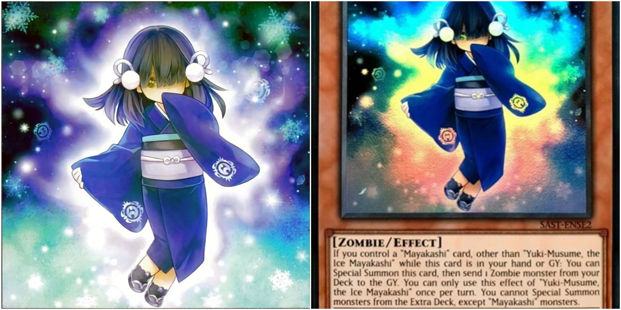 Yuki-Musume, the Ice Mayakashi card art and text