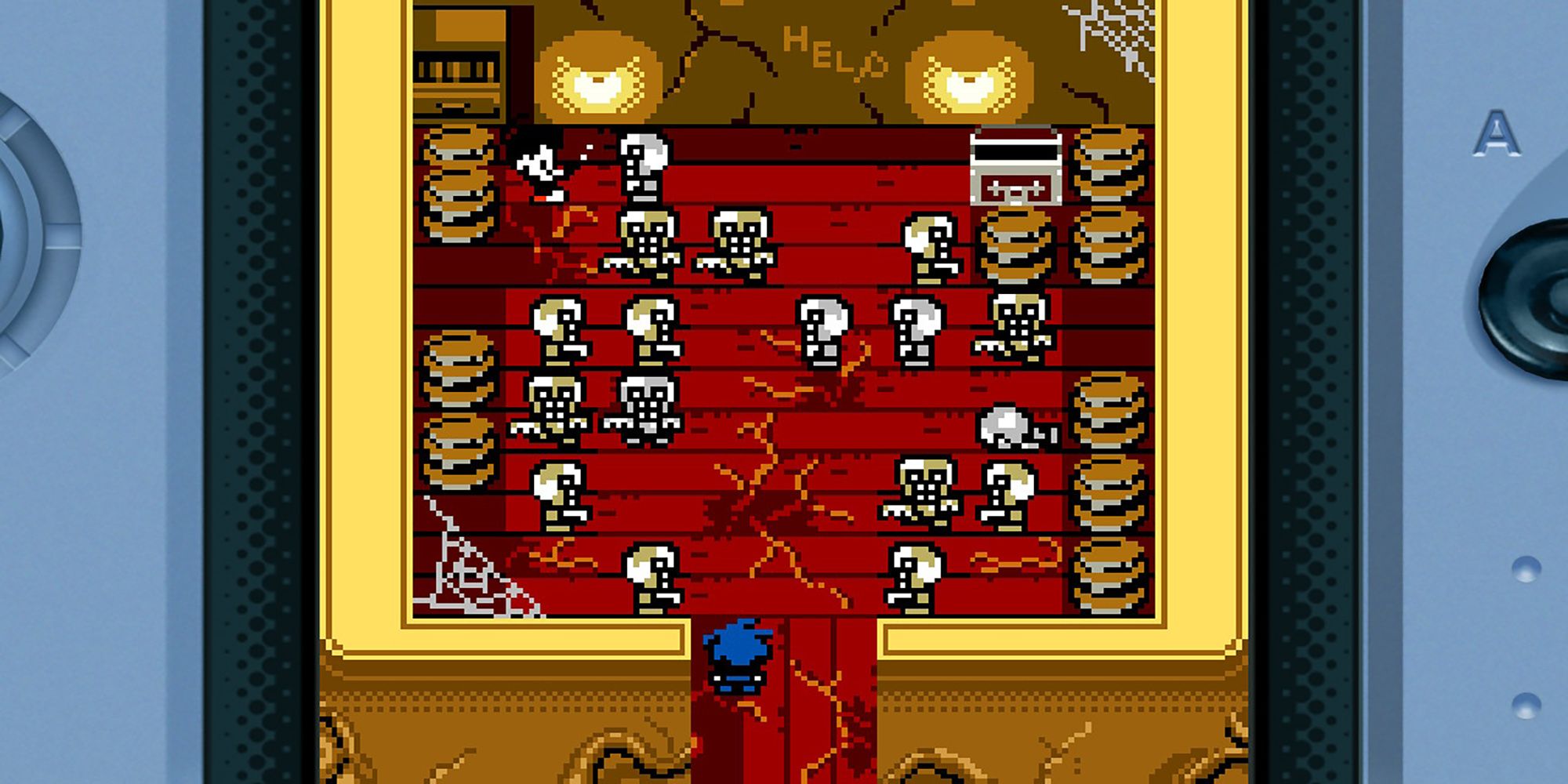 Cap enters a room filled with zombie in a mysterious room in Spencer Mansion at SC Park in SNK VS. Capcom: Card Fighters' Clash.