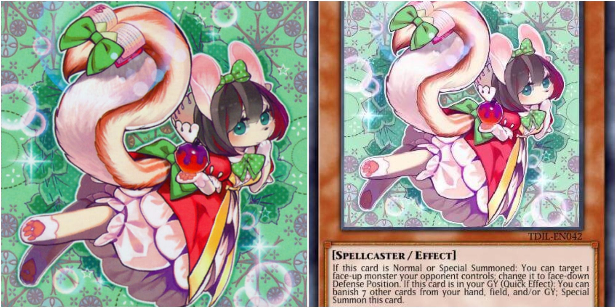 fairy tale snow card art and text