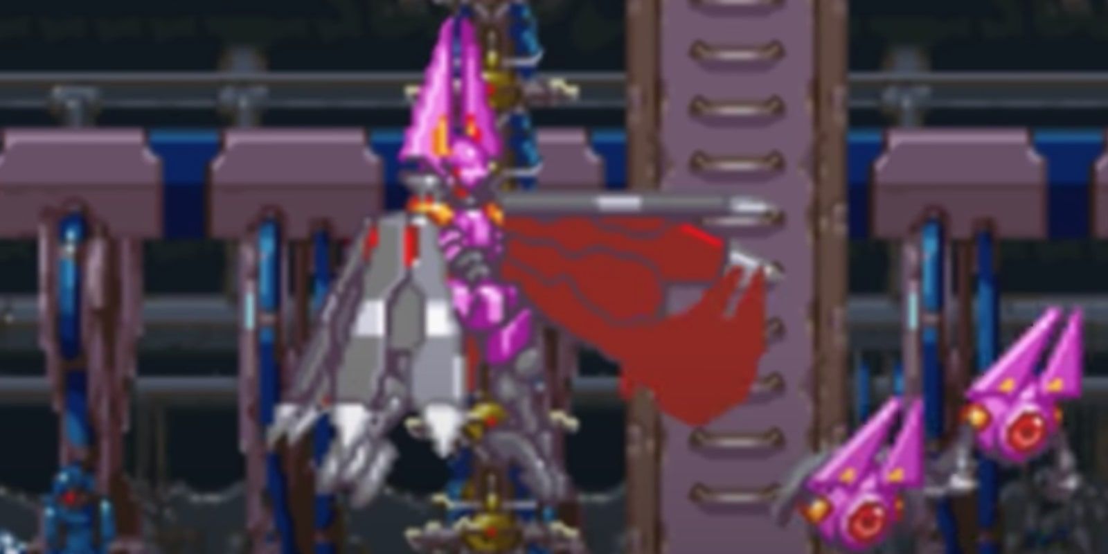Mega Man Zero 3 - Hellbat boss unleashes an attack